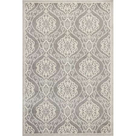 Palacedesigns 5 ft. 3 in. x 7 ft. 7 in. UV-Treated Polypropylene Silver Area Rug PA3652125